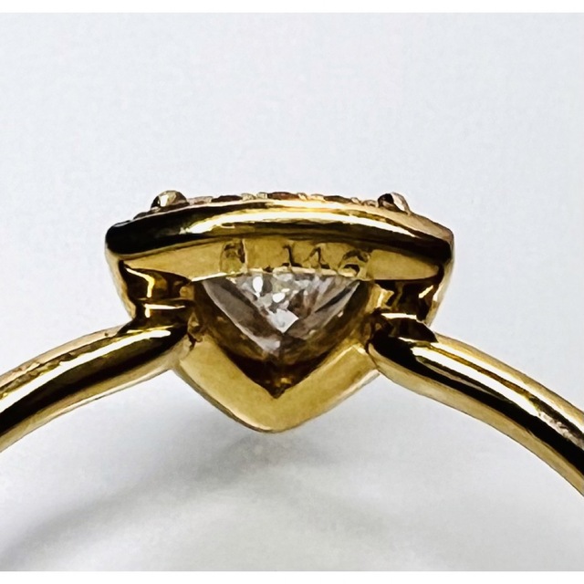K18YGダイヤモンドリング　トリリアントカット　0.44ct レディースのアクセサリー(リング(指輪))の商品写真