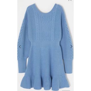 マウジー(moussy)の新品未使用　完売MOUSSY BACK OPEN KNIT ドレス可愛い！(ミニワンピース)