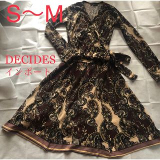 売切価格！DECIDES☆インポートワンピース☆SMサイズ相当(ひざ丈ワンピース)