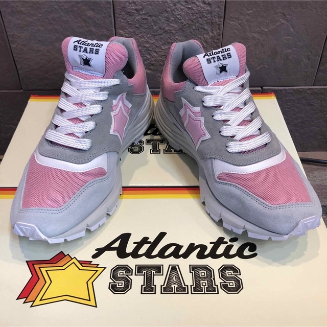 Atlantic STARS(アトランティックスターズ)のEU37ピンク&ライトグレー【新品】アトランティックスターズ　アジェナ レディースの靴/シューズ(スニーカー)の商品写真