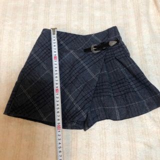 ザラキッズ(ZARA KIDS)のZARA kids チェック柄 キュロット ショートパンツ 122cm(パンツ/スパッツ)