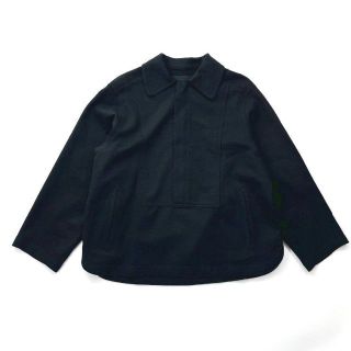 高級】DRAWER ドゥロワー ウールコート ジップ ジャケット デザイン 黒