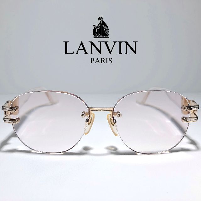 最終決算小物◆ LANVIN ◆ 希少 ヴィンテージクリアフレームツーポイントサングラス
