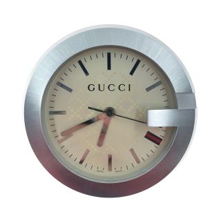 グッチ(Gucci)の〇〇GUCCI グッチ Gマーク テーブルクロック YC210005 ブラウン(掛時計/柱時計)