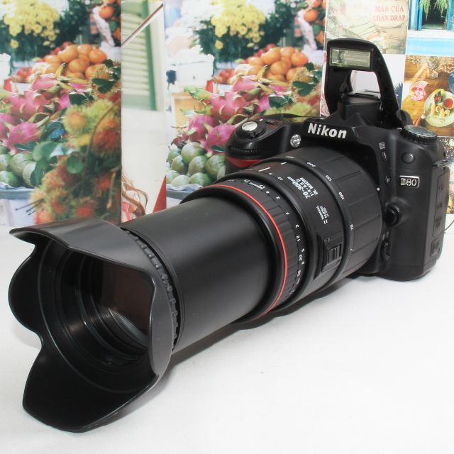 ❤️新品カメラバッグ付き❤️ニコン D80 超望遠 300mm レンズセット❤️カメラ
