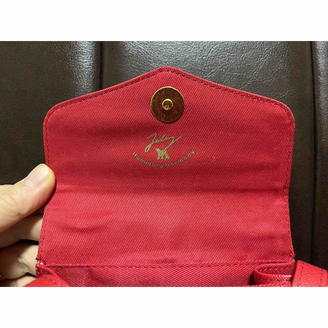 新品未使用●お散歩ネコのシルエットが可愛いレザーショルダーバッグミニバッグ赤 レディースのバッグ(ショルダーバッグ)の商品写真