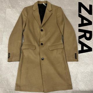 ZARA - ZARA チェスターコート キャメル 細身 ブラウン レーヨン混の ...