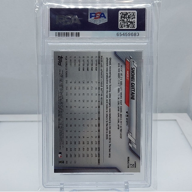 大谷翔平 2020 TOPPS CHROME PSA 10 - シングルカード