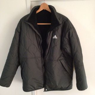 アディダス(adidas)のアディダス adidas★ボア、ブルゾン★ガンメタグレー★中古(ブルゾン)