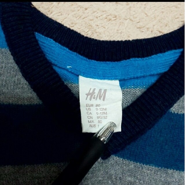 H&M ニット 9-12 キッズ/ベビー/マタニティのキッズ服男の子用(90cm~)(ニット)の商品写真
