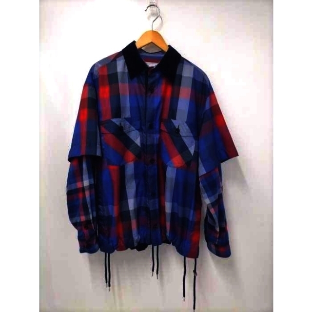 赤系_バズストアSacai(サカイ) 22AW Plaid Layered Shirt メンズ