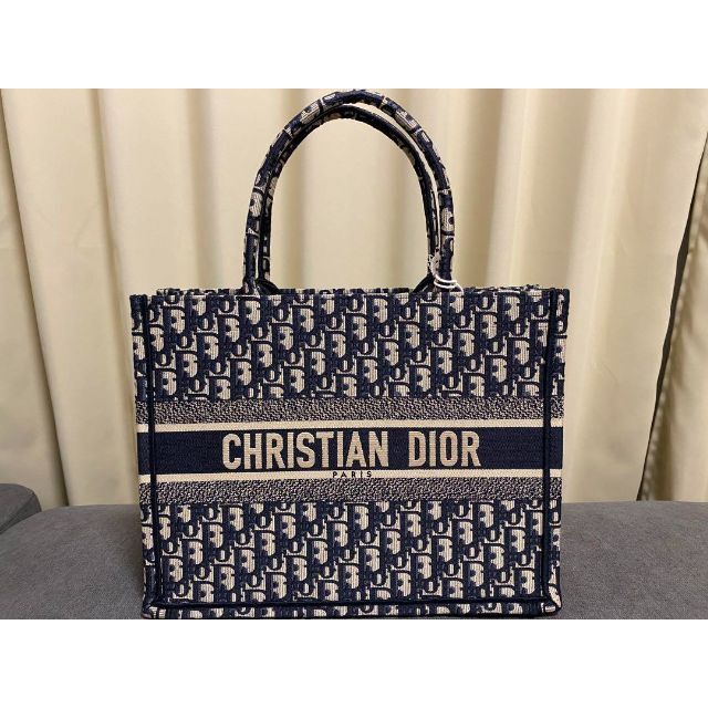 全品送料0円 Christian Dior ネイビー ミディアム ブックトート Dior