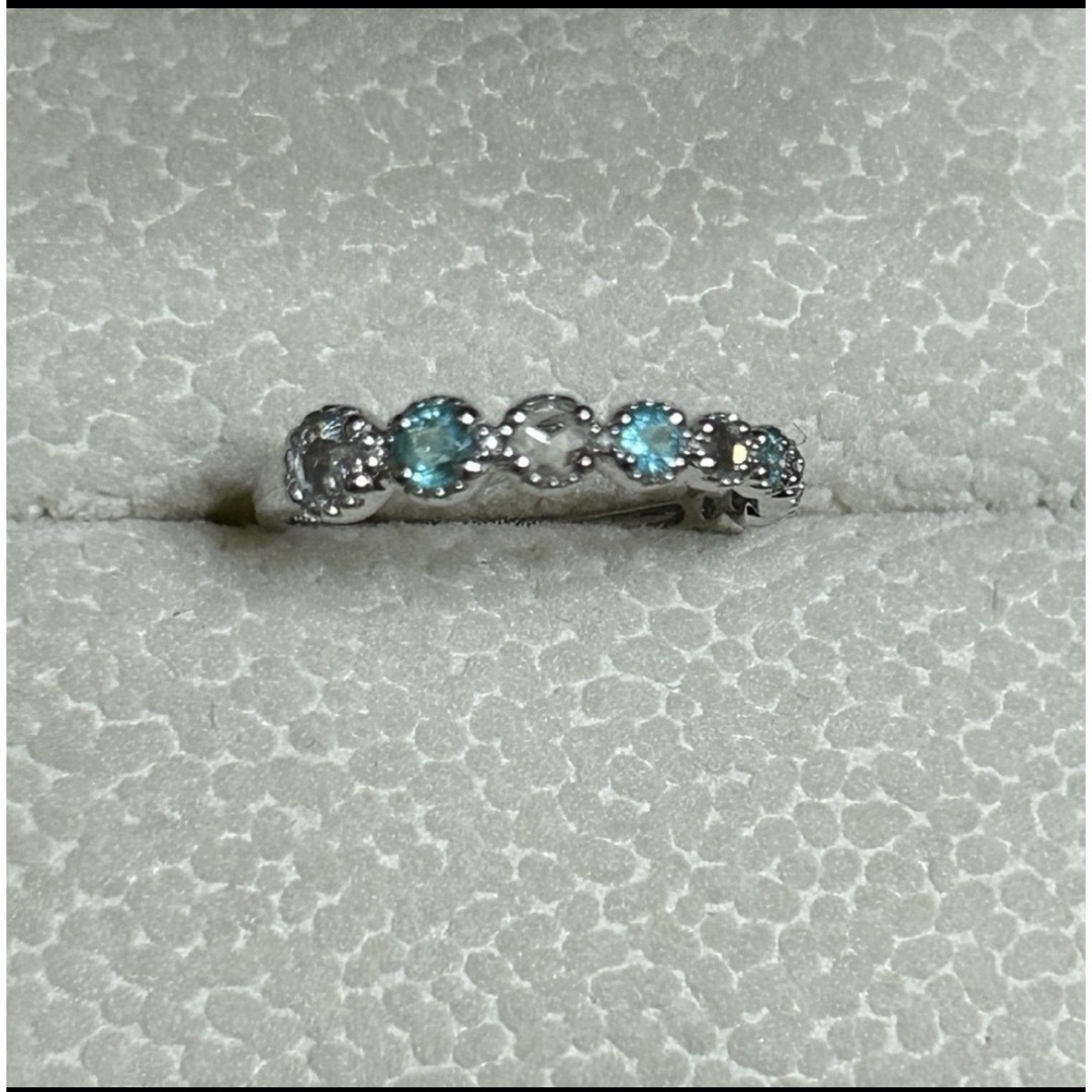 よもすがら様専用💫Pt900 パライバトルマリンローズカットダイヤモンド リング レディースのアクセサリー(リング(指輪))の商品写真
