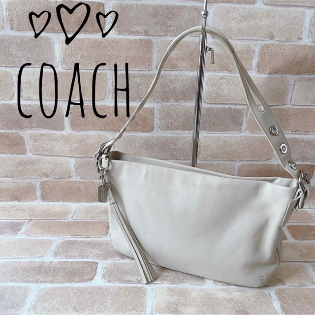 ★美品 COACH コーチ　ショルダーバック　肩掛け　ホワイト