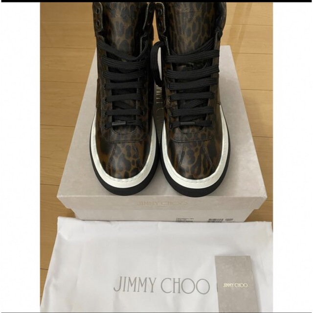 JIMMY CHOO(ジミーチュウ)の新品　JIMMY CHOO ジミーチュウスター　レオパード　ハイカットスニーカー メンズの靴/シューズ(スニーカー)の商品写真