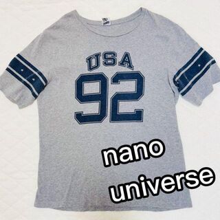 ナノユニバース(nano・universe)のナノユニバース 大きめロゴ Tシャツ オーバーサイズ コットン100(Tシャツ/カットソー(半袖/袖なし))