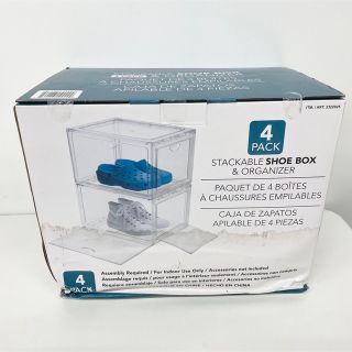 コストコ クリア シューズボックス 4個セット × 2箱 （計8個）新品未開封