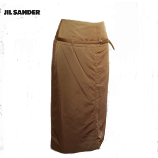 ジルサンダー(Jil Sander)の美品 JIL SANDER（ジルサンダー）中綿ひざ丈スカート Ｓ(ひざ丈スカート)