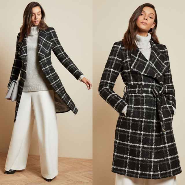 TED BAKER - 美品 TED BAKER チェックツイード ベルト×ラップロング