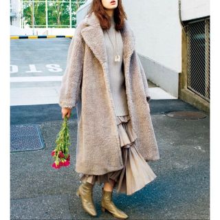 SNIDEL - スナイデルファーライクボアロングコート¥29700の通販