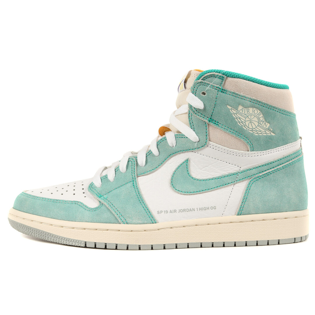 NIKE - NIKE ナイキ AIR JORDAN 1 RETRO HIGH OG TURBO GREEN (555088-311) 2019年 エアジョーダン1 レトロ ハイ ターボグリーン セイルホワイト サイズ：US10.5 28.5cm スニーカー【メンズ】