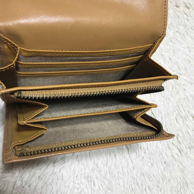希少!!】竹工房オンセ 折り財布 ハンドメイド ベージュブラウン