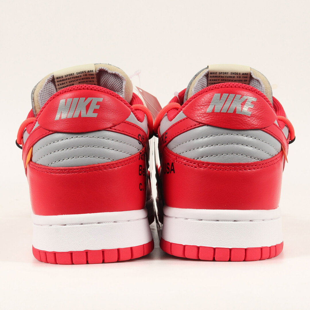 値下げ！off-white NIKE dunk Low ユニバーシティレッド