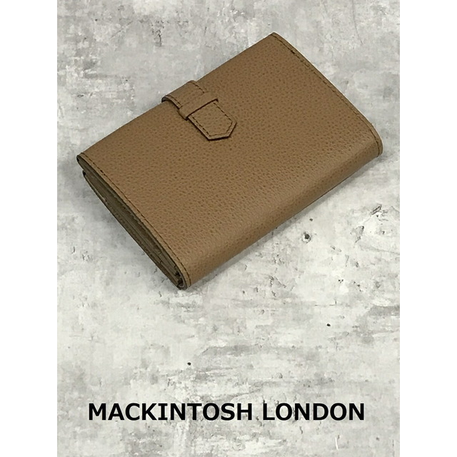 MACKINTOSH(マッキントッシュ)のMACKINTOSH LONDON カードケース 名刺入れ キャメル マッキントッシュ 2つ折り ビジネス 【中古】【004】 レディースのファッション小物(名刺入れ/定期入れ)の商品写真