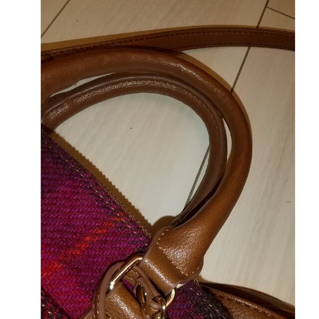 Harris Tweed(ハリスツイード)のハリスツイード×しまむら 2wayバッグ ピンク★ レディースのバッグ(ハンドバッグ)の商品写真