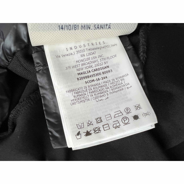 美品Monclerダウンパーカージャケットカーディガン黒XSインナー黒人気レア!