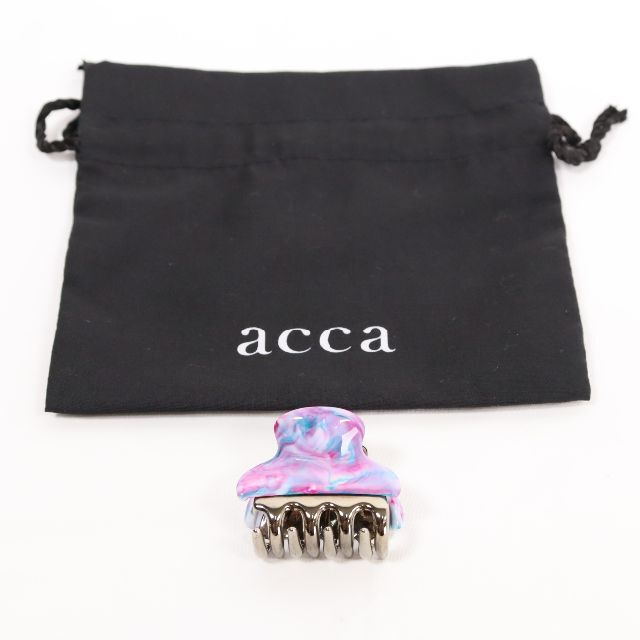 acca(アッカ)のacca アッカ　ミニSヘアクリップ　レディース　パープル・ブルー　USED レディースのヘアアクセサリー(バレッタ/ヘアクリップ)の商品写真