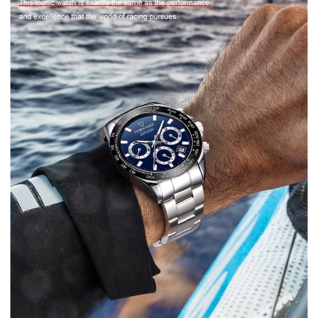 日本未入荷⚡️新品⚡️メンズ腕時計！クロノグラフ 青 タグホイヤー
