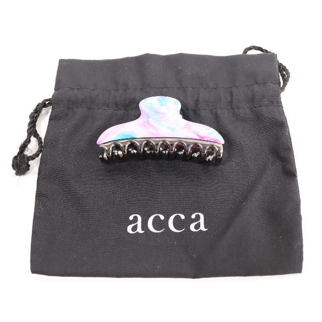 acca(アッカ)のacca アッカ　Mヘアクリップ　レディース　パープル・ブルー　USED レディースのヘアアクセサリー(バレッタ/ヘアクリップ)の商品写真