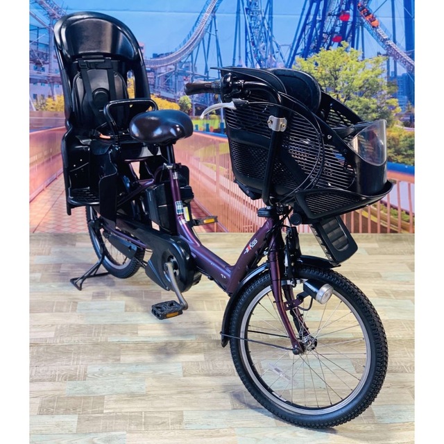 人気沸騰ブラドン 4697子供乗せ電動自転車ヤマハ3人乗り新品20インチ