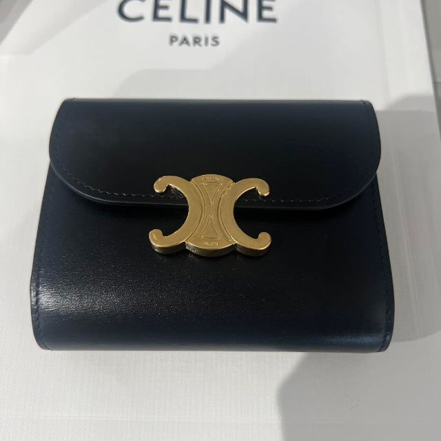 celine - 【新品未使用】CELINE スモールウォレット トリオンフ ブラック 黒