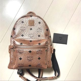 【美品】MCM  ピンクゴールド　ミニリュック　バックパック