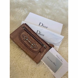 ディオール(Dior)の❤️DIOR ディオール　限定品　パイソン　長財布　クラッチ　ポーチ(財布)