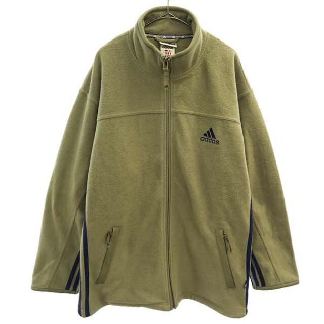 アディダス ワンポイントワッペン フリース ジップ ジャケット L グリーン adidas メンズ 【中古】 【230131】 | フリマアプリ ラクマ