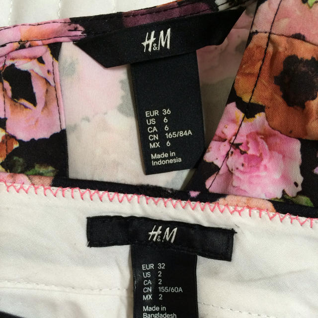 H&M(エイチアンドエム)のH＆M☆花柄上下セット レディースのトップス(カットソー(半袖/袖なし))の商品写真