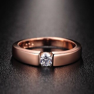 レディース　メンズ　リング　大粒　指輪　女性　ジルコニア　ペア　人気　高品質(リング(指輪))