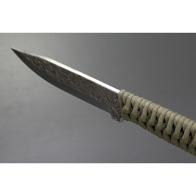 関兼常　Karasu　烏　青紙ダマスカス　125mm　KB-254　黒打細工刀