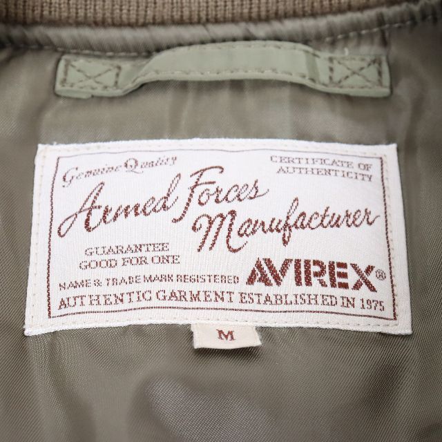 AVIREX(アヴィレックス)のAVIREX アヴィレックス　フライトジャケット　メンズ　オリーブ　USED メンズのジャケット/アウター(フライトジャケット)の商品写真