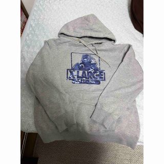 xlarge エクストララージ パーカー グレー 灰色 ワンポイント