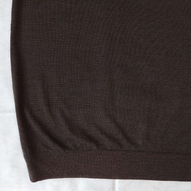 UNITED ARROWS(ユナイテッドアローズ)のウール ロングスリーブ ニット Tシャツ M【 DK.BROWN 】 メンズのトップス(ニット/セーター)の商品写真