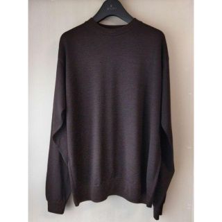 ユナイテッドアローズ(UNITED ARROWS)のウール ロングスリーブ ニット Tシャツ M【 DK.BROWN 】(ニット/セーター)