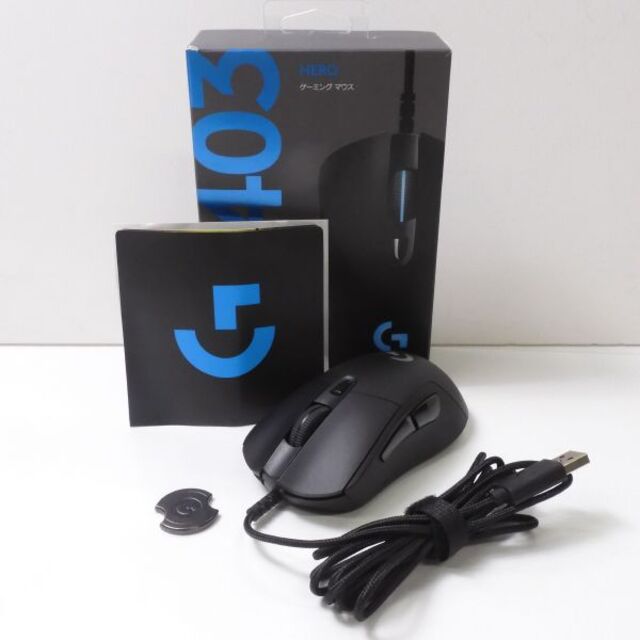 美品 logicool G ロジクール G G403 Hero 有線 ゲーミングマウス 1点 ブラック eスポーツ FPS 兼用 HY319C |  フリマアプリ ラクマ