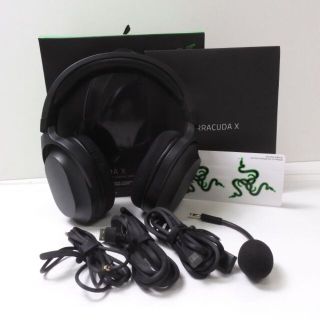 レイザー(LAZER)の美品 RAZER レイザー BARRACUDA X RZ04-03800100-R3M1 ワイヤレス ゲーミングヘッドセット 1点 ブラック eスポーツ FPS 兼用 HY323C (PC周辺機器)