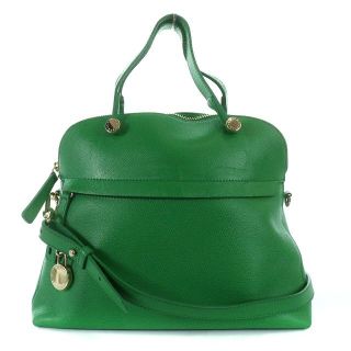 フルラ(Furla)のフルラ FURLA パイパー ハンドバッグ ショルダーバッグ 2way 緑(ショルダーバッグ)