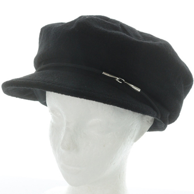 カシラ 近年モデル HOOK CAS キャスケット 帽子 ウール 黒