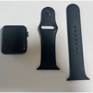 アップルウォッチ(Apple Watch)の【お値下げ】Apple watch series3 42mm スペースグレイ(腕時計(デジタル))